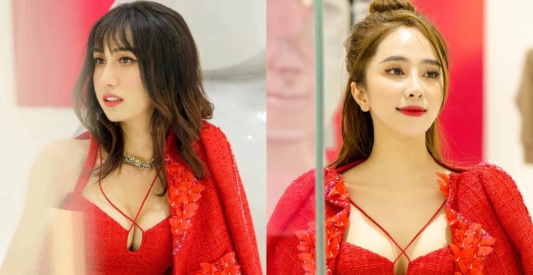 Cùng “độ ngực khủng” để diện váy hở hiểm hóc, Lynk Lee lộ khe ngực sexy hơn cả Quỳnh Nga khi đụng hàng